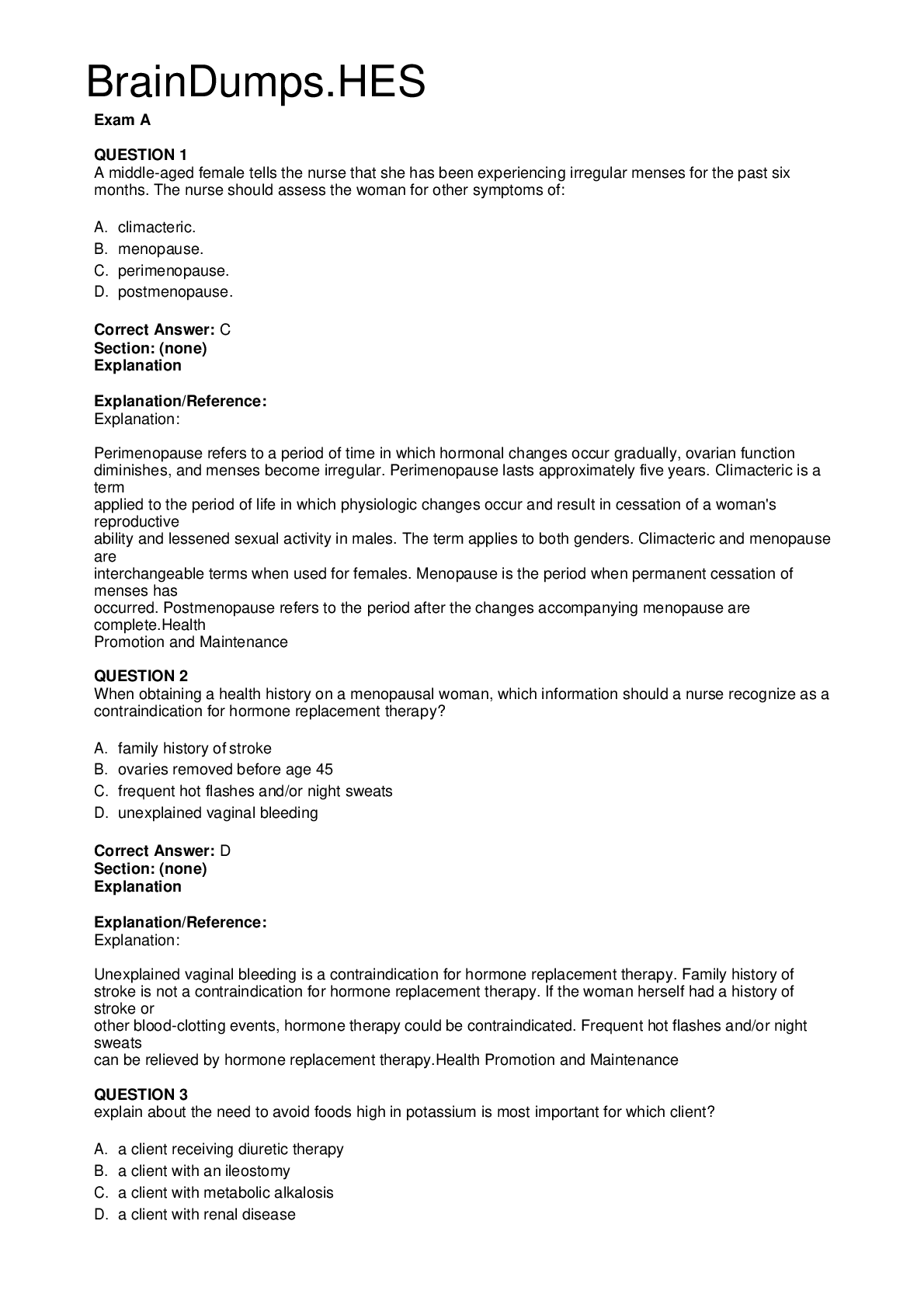 Preview image of BrainDumps.HES document